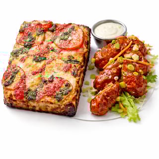 1/2 Deep Dish & Wings